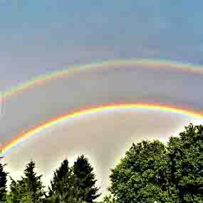 doppelter Regenbogen